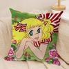 Anime C-Candy Candy Cushion Cover Silky Short Plush Double-Sided Printed Pillow Case For Sofa All Seasons Home Decor Gift