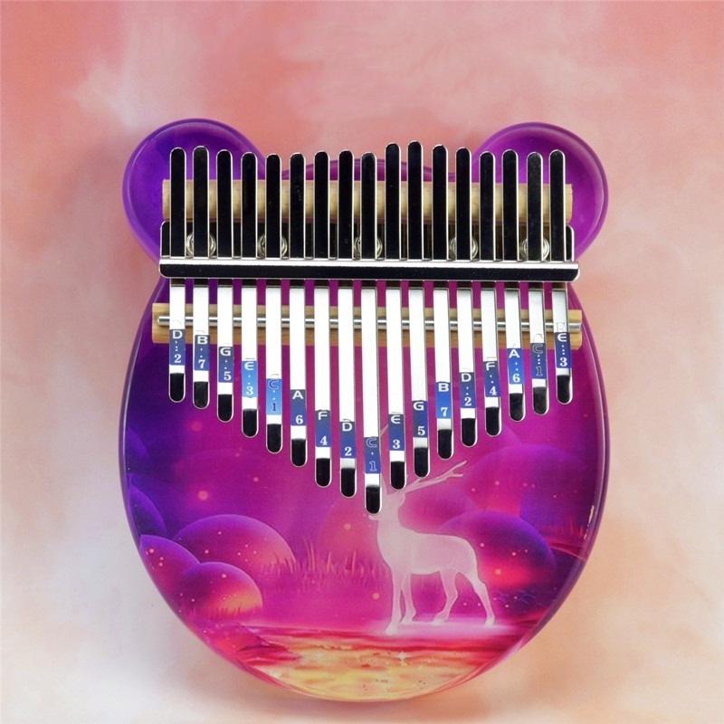 

Фортепиано для большого пальца Crystal Clear Kalimba 17 Tone Акриловое пианино для начинающих Dazzle Kalimba Finger Piano