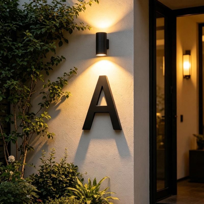 Door Label Letters Plate Sign with Screw Modern Letters Address Sign Acrylic Floating House Letters For Outside