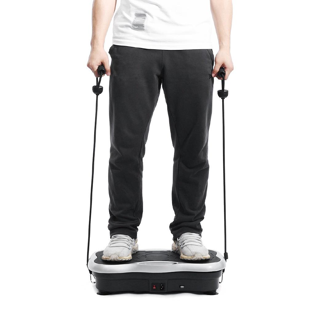 Exercise Fitness Slim Vibration Machine 200KG/441LBS Trainer Plate Platform Body Shaper Remote Control with Resistance 500W