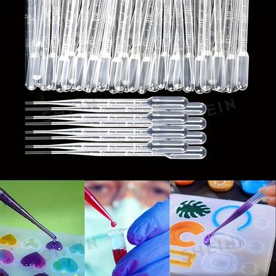 100Pcs/Lot Disposable 1-3ml Plastic Eye Dropper Transfer Graduated Pipettes for DIY Epoxy Resin Silicone Mold Jewelry Making Too Accessory