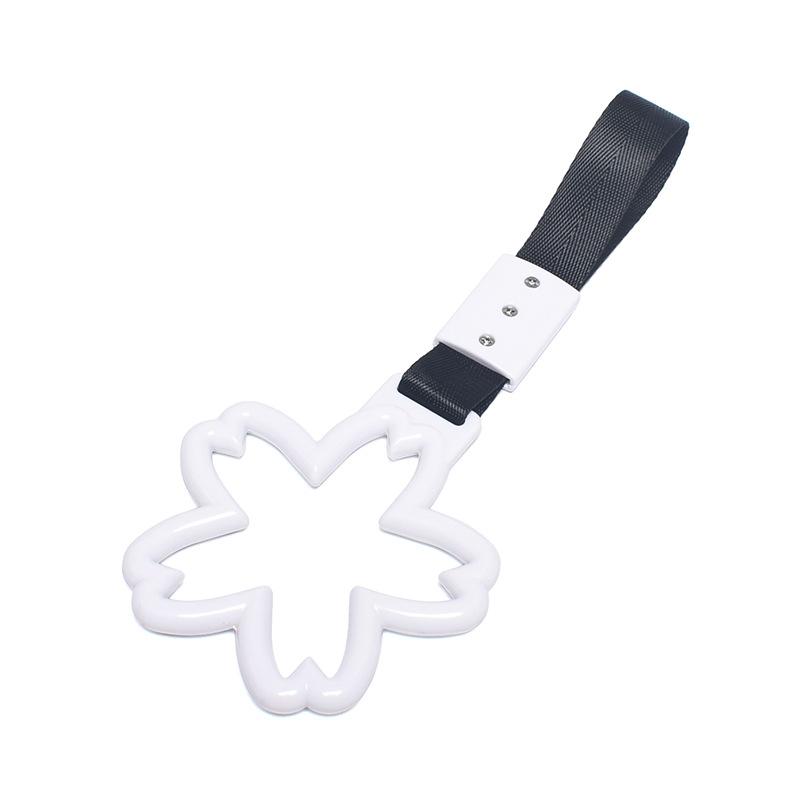 Car decoration pull ring cherry blossom circular inner handle suspension decoration night light modification tail pendant