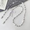 Silver Pearl Bow Diamond Ball Phone Lanyard With Pvc Strap For Women And Men