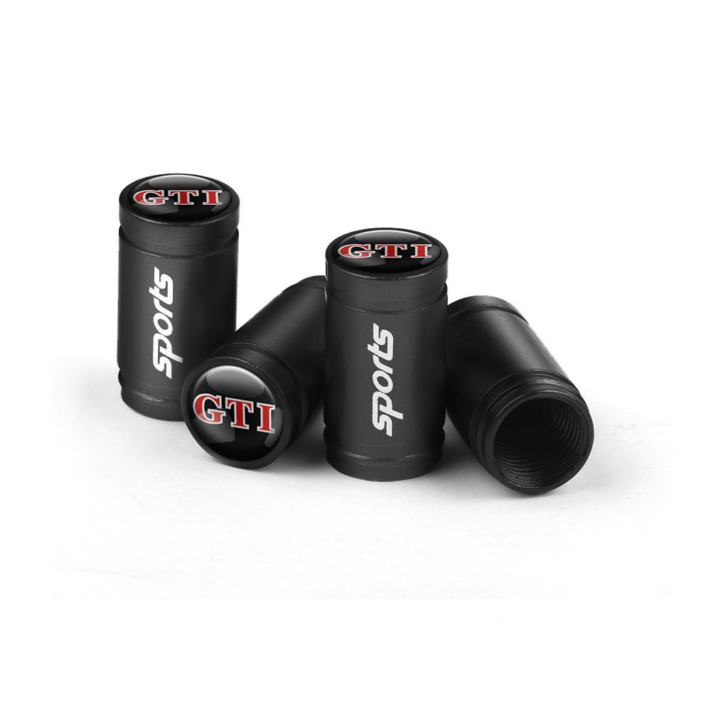 LVAXC1 4Pc Car Metal Wheel Tire Air Valve Dust Caps Accessories For Volkswagen VW Golf 4 5 6 7 Bora MK7 Beetle Touran Tiguan GTI R Line