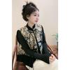 2025 Spring Black Jacquard Vest, Women's Popular Unique and Chic Printed Vest This Year