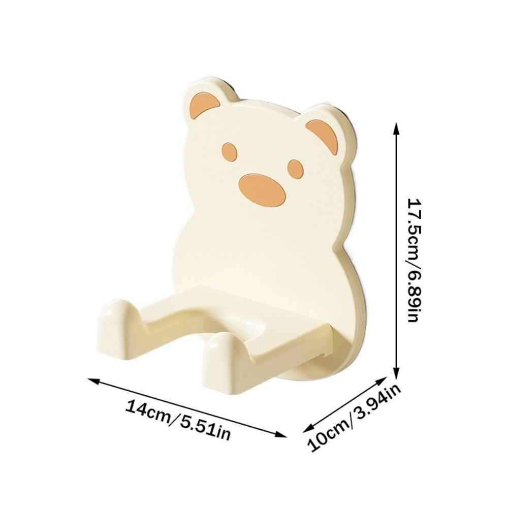 Universal Bear Shaped Hair Dryer Stand Strong Bearing No-Drill Blow Dryer Shelf Sturdy Space Saving Air Blower Storage Rack Home