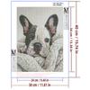 5d DIY Diamond Painting Cross Stitch Cute Animals Pet Bulldog Diamond Embroidery Mosaic Full Round Drill Home Decor Crafts