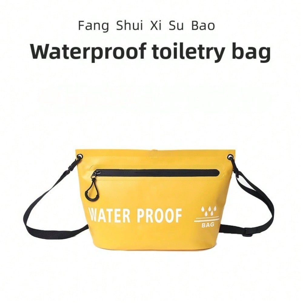 Outdoor Travel Waterproof Toiletry Bag Shoulder Zipper Waterproof Bag Casual Zipper Waterproof Bag Swimming Waterproof Cosmetic Bag