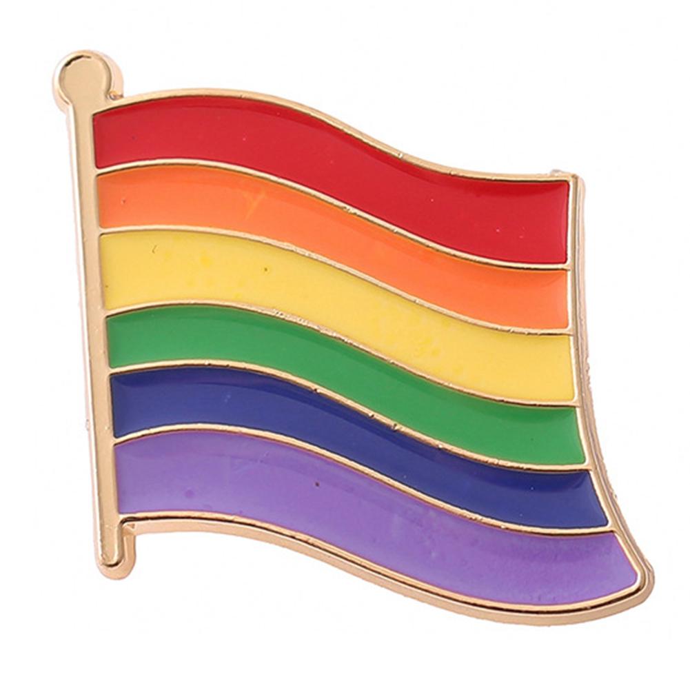 Rainbow Cartoon Mini Brooch Metal Gay Flag Lapel Pins Versatile Unisex for Backpack Clothing Decor