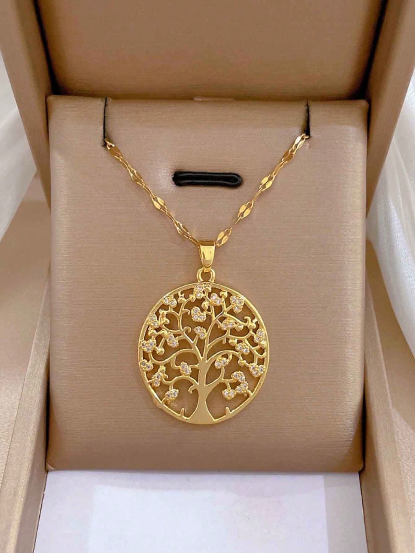 

1 шт. Женское роскошное ожерелье с подвеской в виде дерева жизни, уникальный дизайн, универсальная подвеска на ключицу