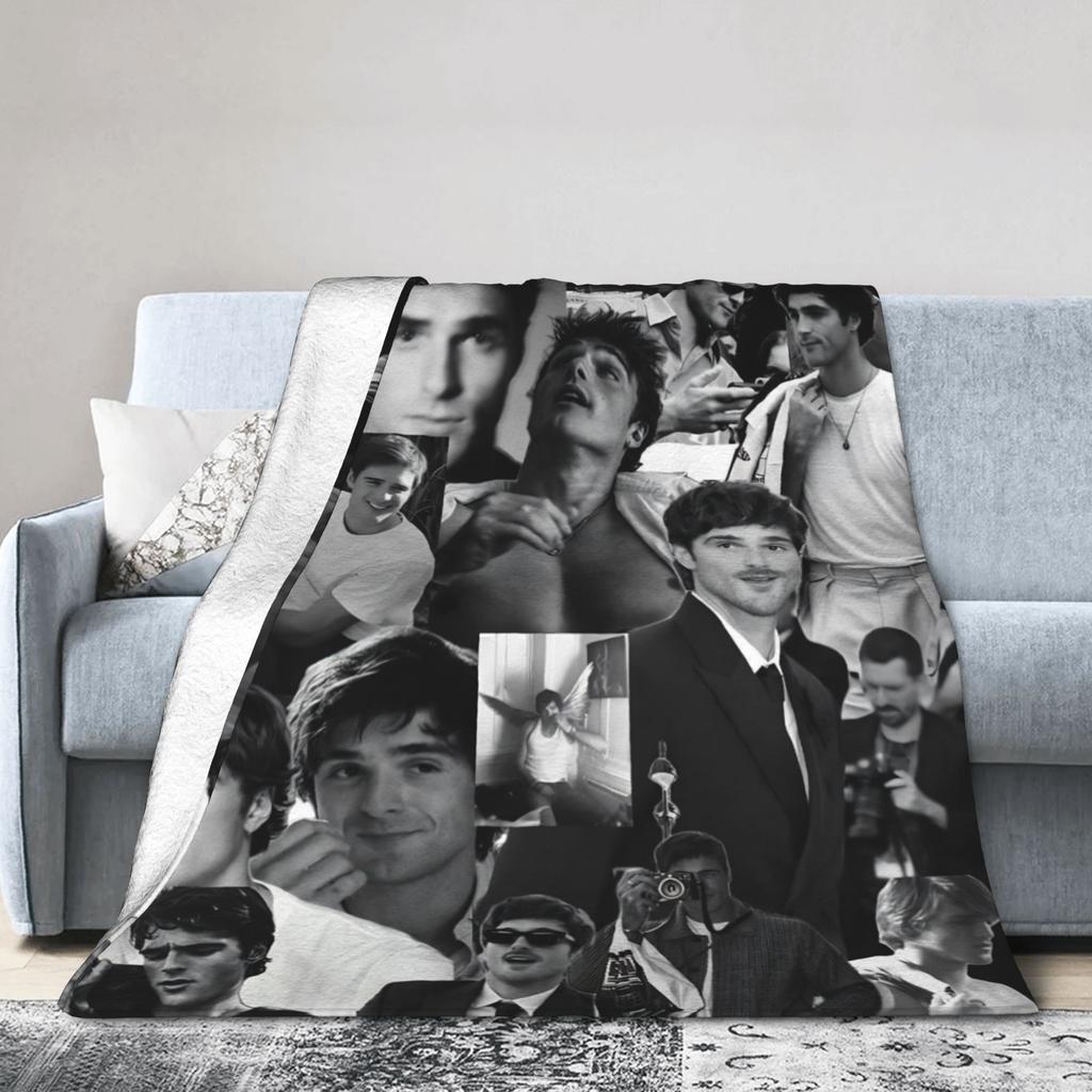 Jacob Elordi Actor Throw Blanket for Couch Soft Fuzzy Plush Blanket 50x60 Inch Multi-size Bedspreads for All Seasons