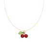 316L Stainless Steel Cherry Necklace Natural Stone Beads Pendant Chain Necklace Women's Fashion Wedding Jewelry Birthday Gift