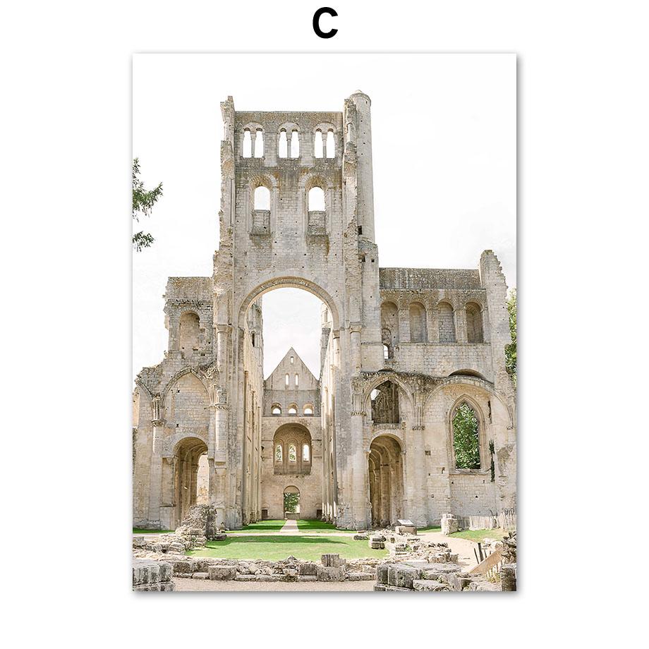 Europa Stadt Fahrrad Berg Wildblumen Blatt Wand Kunst Leinwand Malerei Nordic Poster Und Drucke Wand Bilder Für Wohnzimmer Dekor