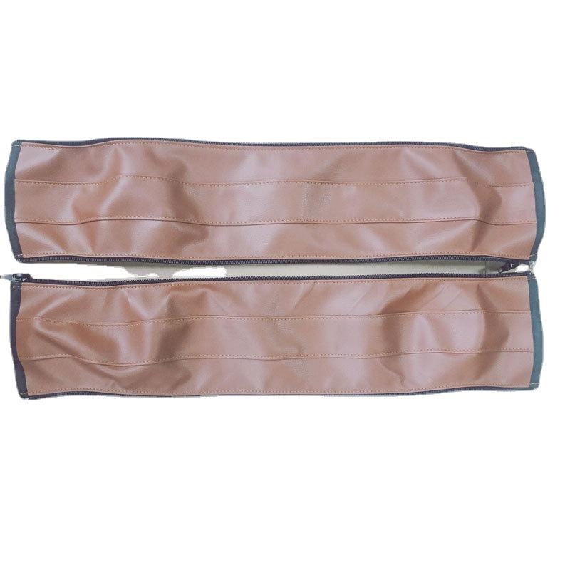 Universal PU Leather Stroller Handle Cover - Washable, Zippered Armrest Protector