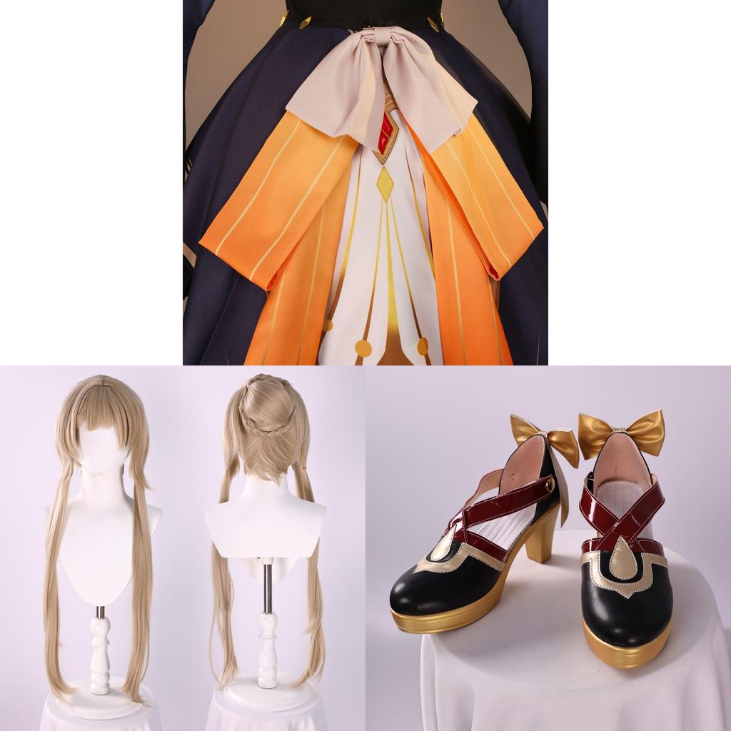 Cosplay oblek Genshin Impact z polyesterové tkaniny pro fanoušky hry