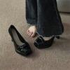 French waterproof table temperament single shoes women's spring and summer 2025 new fashion versatile shallow mouth Mary Jane high heels
