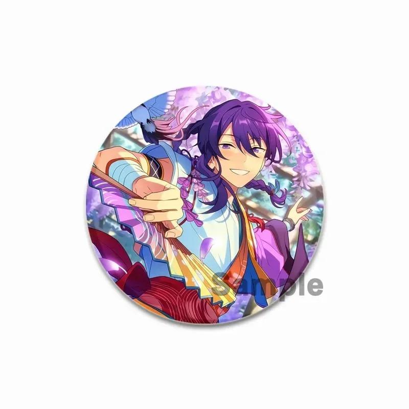 32/44/58MM Tinplate Brooch Ensemble Stars SOUMA KANZAKI Round Pins Cute Cartoon Badge for Backpacks Clothes Accesoory Jewelry