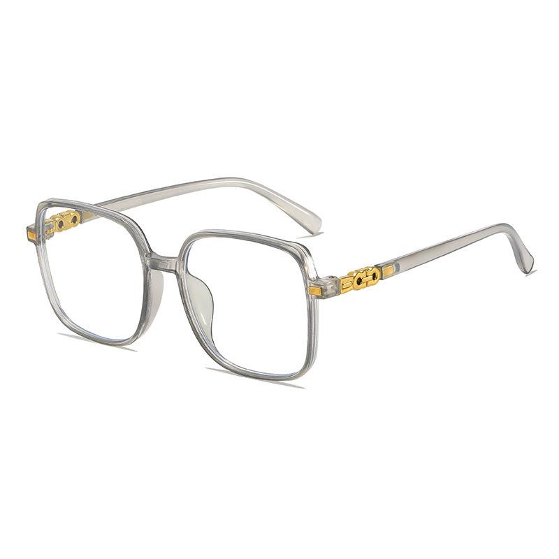 Quadratische Großrahmen Flache Brille für Frauen ohne Make-up, Großes Gesicht und Dünn Matt Kaffee, Blaulichtfilter Myopiebrille für Männer