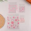 100Pcs Plastic Transparent Gift Bag Sakura Candy Cookie Packaging Bag With Diy Self Adhesive Bag Wedding Decoration Party Bags