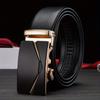 Trendy Youth & Middle-Aged Men's Genuine Leather Automatic Buckle Belt - Korean Style for Casual & Business Wear
