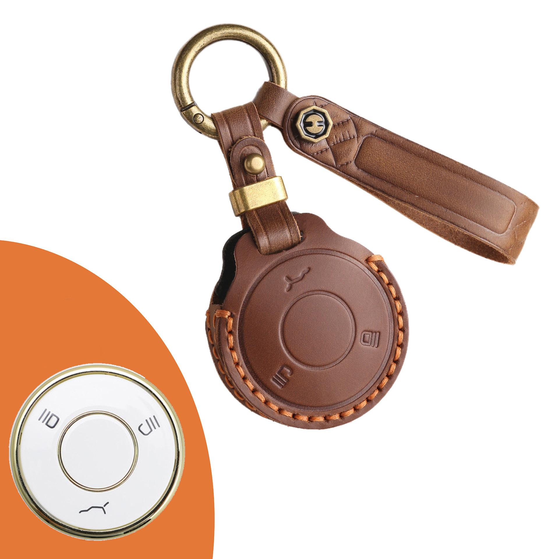 

Подходит для ключа Nezha U-II всесторонний круглый 23 Hezhong U2 Nezha YAY специальный чехол-сумка для защиты автомобиля коричневый