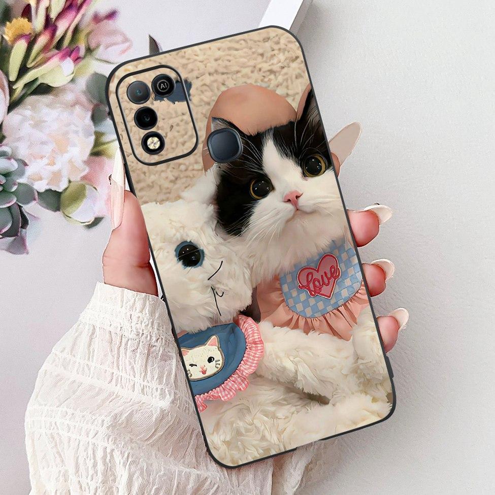 For Infinix Hot 10 X682C 10s X689B 10play X688C Back Cover For Infinix Hot 10 Play Case Shockproof Fashion Cute Cartoon Silicone