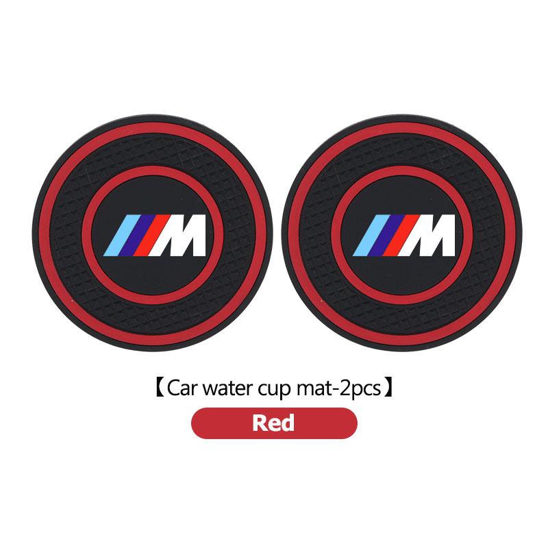 For BMW 2pcs Silicone Car Anti-Slip Water Cup Pads Durable Car Cup Holder Mat Performance X1 X3 X5 E39 E46 E90 F20 E60 F30 M3 M5