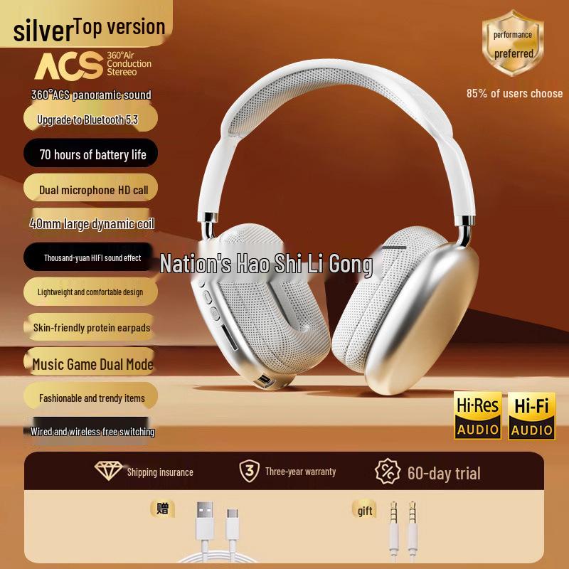 2025 Huaqiangbei Geräuschunterdrückende Over-Ear Bluetooth-Kopfhörer für iPhone P9proMax