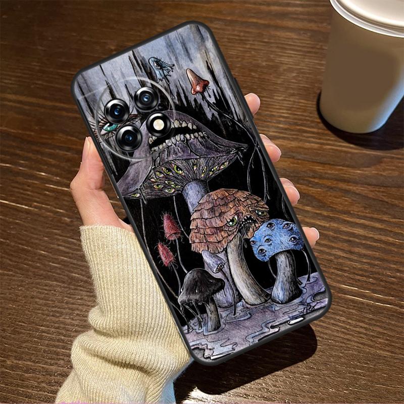 Weird Trippy Mushroom Case For OnePlus 11 8 9 10 Pro 8T 9RT 10R 10T OnePlus Nord 3 CE 2 Lite 2T N10 N20 N30 Cover
