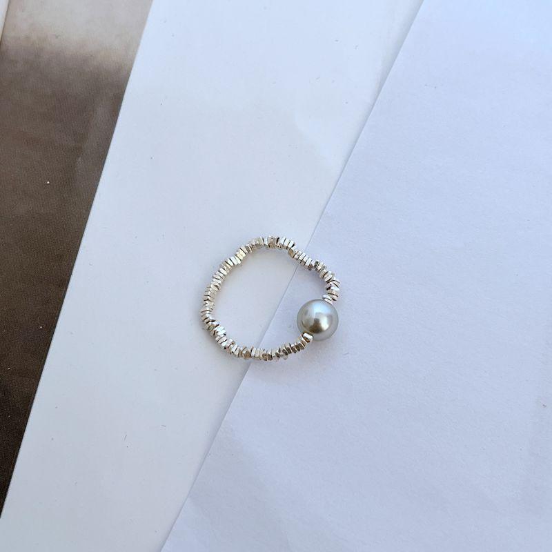 

Элегантное серебряное кольцо-струна неправильной формы – современный роскошный дизайн One Size светло-серый