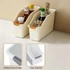Curved Design Storage Boxes Heavy-Duty Plastic Organizer White Space-Saving Container for Under Sink Pantry & Cabinet Required
