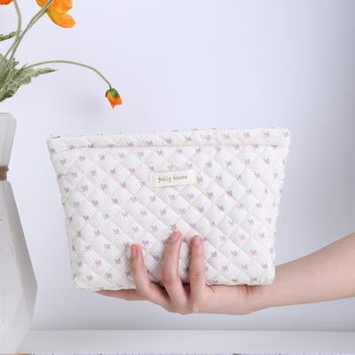 Women Make Up Organizer Pouch with Zipper Makeup Storage Bag Floral Printed Large Capacity Female Girls Storage Bag Set