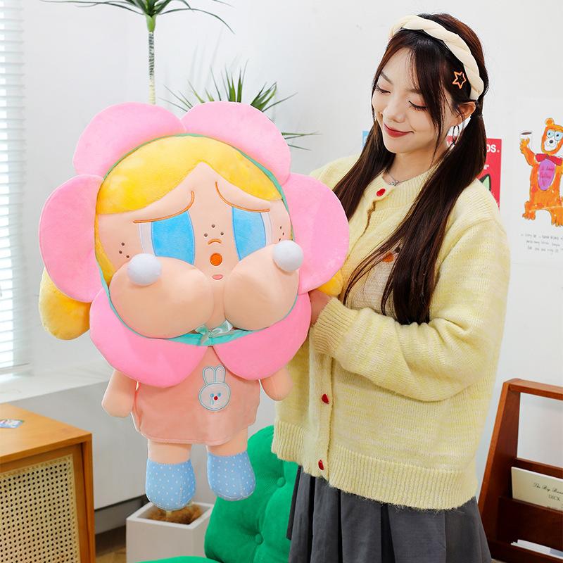 Kawaii Plush Toys Cartoon Crybaby Crying for Love Toy Sad Club Shy Girl Stuffed Dolls for Modern Home Decoration Birthday Gifts