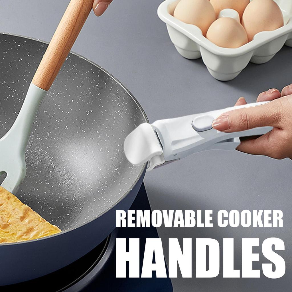 Replacement Pan Gripper Country Kitchen Removable Handles Pot Frying Pan Stockpot Handle Ergonomic Replacement Cookware Grip