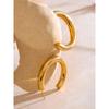 Eetit Daily Versatile Stainless Steel C-Shape Huggie Earrings for All Occasions 18K Gold Color Simple Charm Jewelry New
