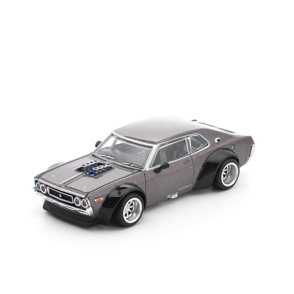 Genesis Company POP RACE Laurel C130 Metallic Gray Finished Model PR640304 1/64