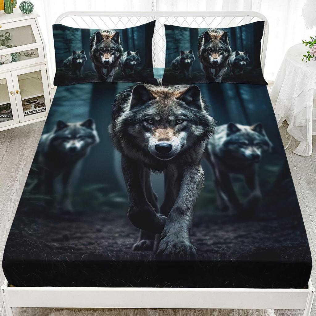 Animal Pattern Mattress Three-Piece Digital Printing Bedding Set, Mattress Three-Piece Set For Children And Adults