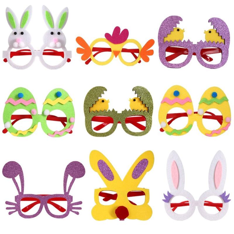 1Pcs Easter Decoration Glasses Chick Rabbit Egg Glasses Party Supplies Props Children Gifts Ornament Easter Glasses Decoration