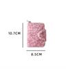 1pcs Female Leopard Print Plush Snap Button Coin Purse High-value Pendant Small Wallet Student Portable Meal Card Storage Bag