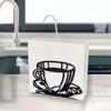 Metal Paper Towel Storage Coffee Cup Shape Standing Napkin Dispenser  Table