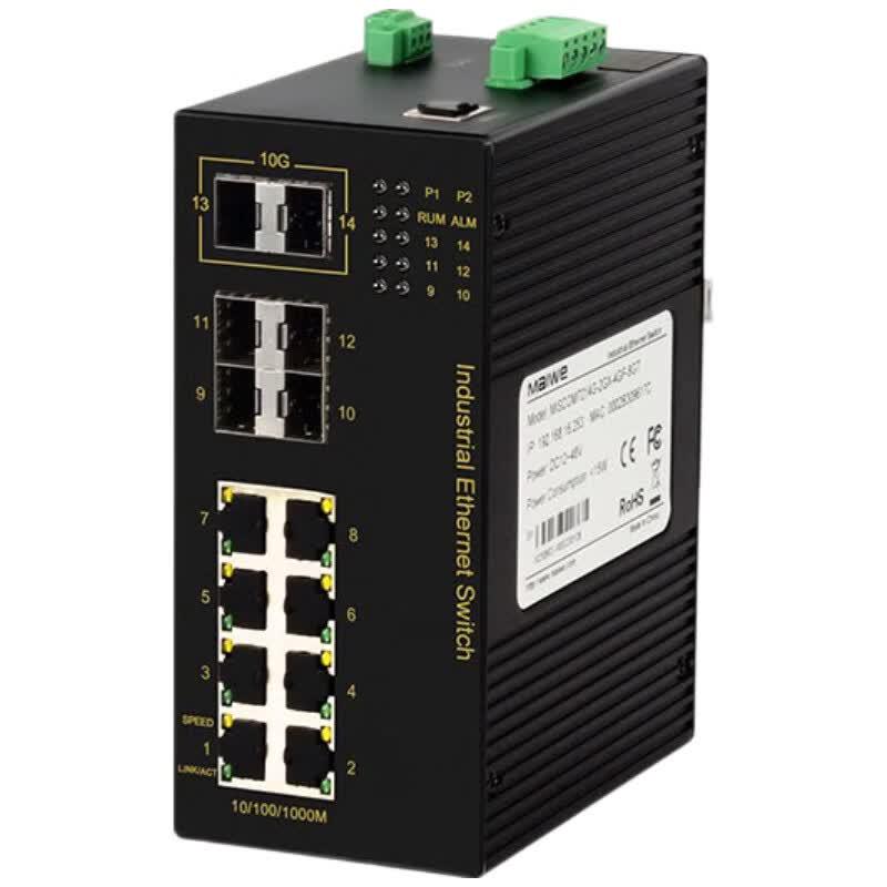 

Maiwei 14-Port 10G Managed Industrial Ethernet Switch