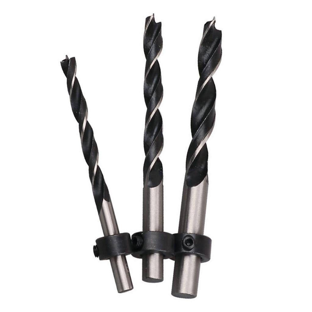 8Pcs Drill Bit Depth Stop Collar Set Adjustable Positioner Rings Split Rings 3-16mm with Wrench for Woodworking Tools