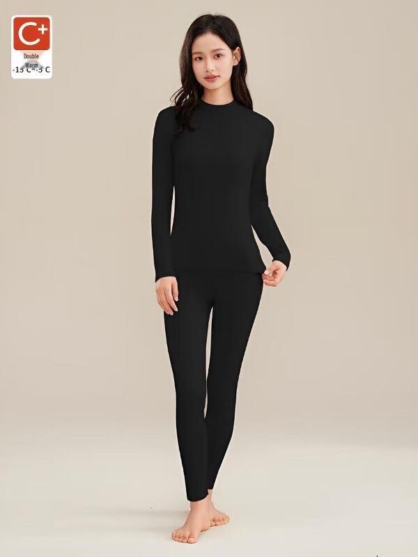 

FUNIBAOLUO Women s Double-Layer Modal Thermal Mid-Neck Top