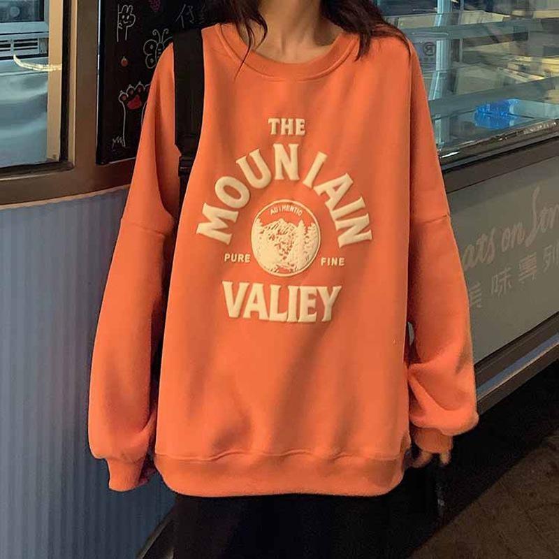 Femei cu mânecă lungă cu decolteu O Pulovere largi Topuri pentru femei Hanorace de culoare solidă