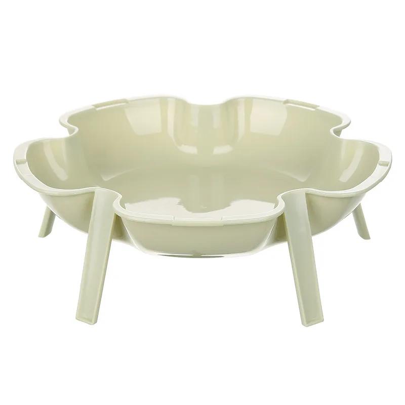 1PCS Can Be Superimposed Flower Plate Hot Pot Side Dish Creative Home Tableware Fruit Plate Dessert Plate