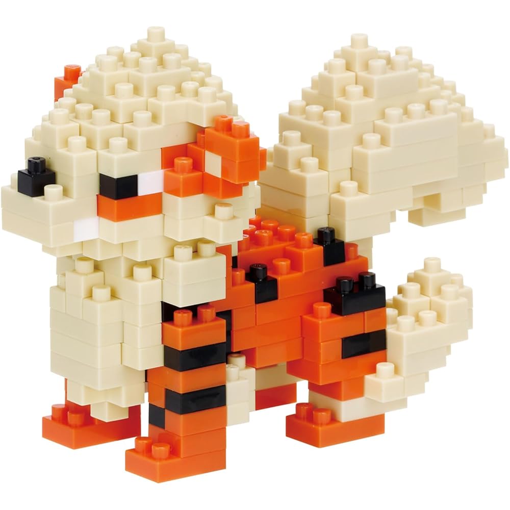 Kawada Nano Block Pocket Monster Arcanine 3.5x10.5x18cm Building Set for Ages 12 and Up