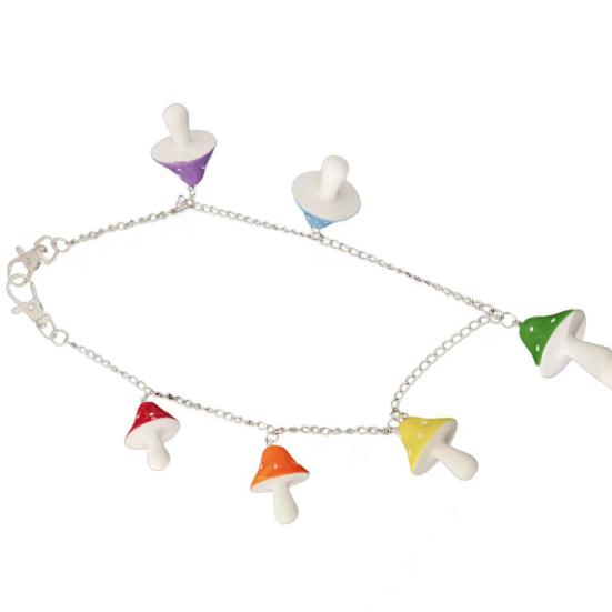 Waist Chain Mushroom Pendant Decoration Men Women Wear-resistant Pants Chain for Daily Wear