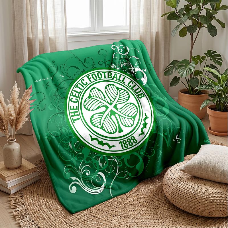 Celtic FCΤυπωμένη Φλαλινένια Κουβέρτα Ζεστή Φιλική προς το Δέρμα Ρίχτρα για Καναπέ Κρεβάτι Εσωτερικού Χώρου Καθημερινή Χρήση