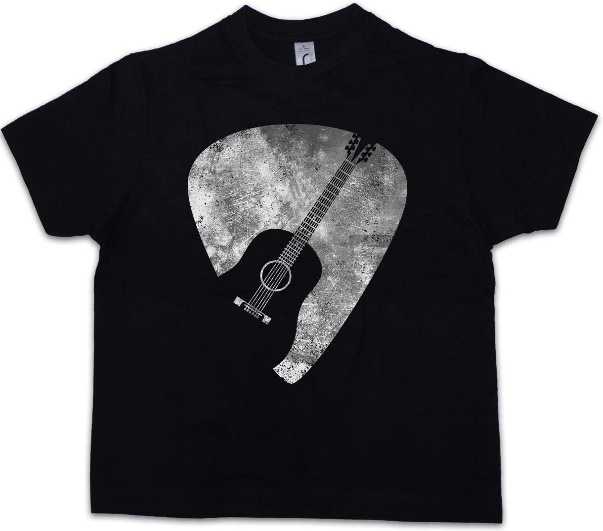 PLECTRUM Kids Boys T-Shirt Pick Rock Flatpick Guitar Pick Metal Band- 110