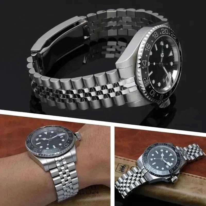 Jubilee Watchband For Rolex Sub GMT Yacht Daytona 20mm Men Strap Luxury watch chain Mod Parts Replacement Watch Accessories Band